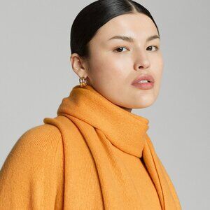 Everlane The Cashmere Scarf in Kumquat (orange/yellow)